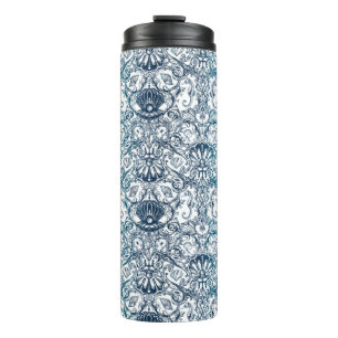 Garrafa Térmica Padrão Marinho Vintage