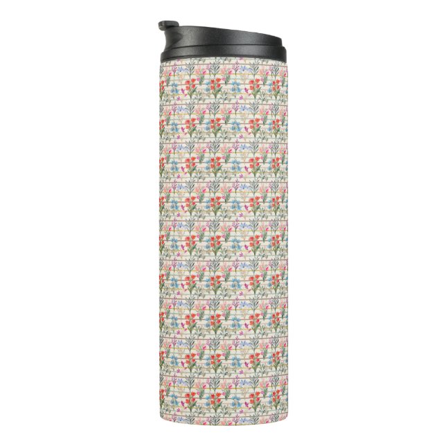 Garrafa Térmica Padrão Moderno de Flor de Cores de Água (Rotação à direita)