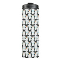 Padrão Moderno de Pinguim Preto e Branco