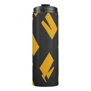 Garrafa Térmica Padrão Preto E Amarelo