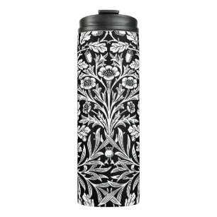 Garrafa Térmica Padrão Preto e Branco Vintage de Carvalho William