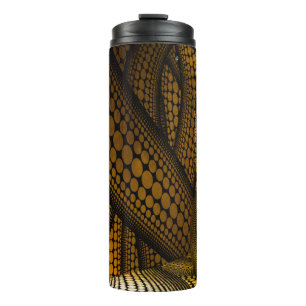 Garrafa Térmica Padrão retroativo e amarelo