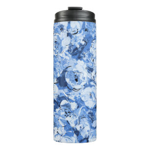 Garrafa Térmica Padrão sem costura com flores