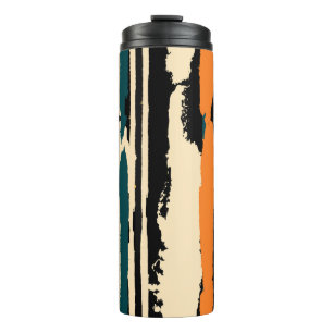 Garrafa Térmica padrão uniforme de aquarela abstrato com grunge s