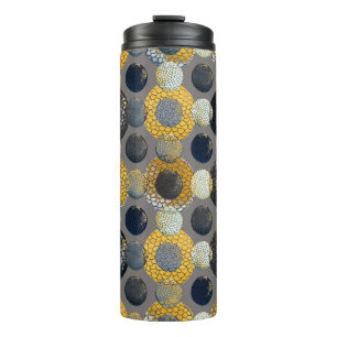 Garrafa Térmica Padrão uniforme de aquarela com abstrato geometri