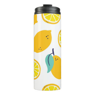 Garrafa Térmica Padrão uniforme de frutas de limões