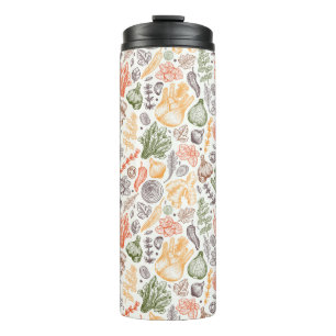 Garrafa Térmica Padrão Vegetal do Jardim da Cozinha