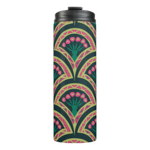 Garrafa Térmica padrão verde em forma de shell