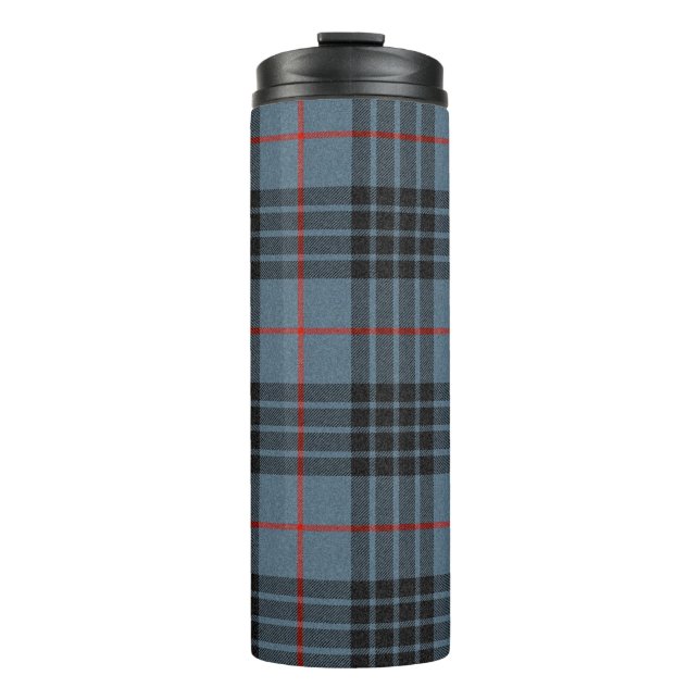 Garrafa Térmica Padrão Xadrez Mackay Blue Tartan (Frente)