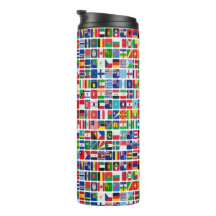 Garrafa Térmica Padrões de Nação de Todos os Países do Mundo