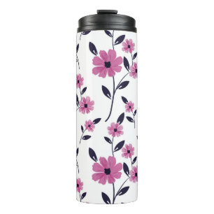 Garrafa Térmica Padrões florais sem costura, desenhados à mão