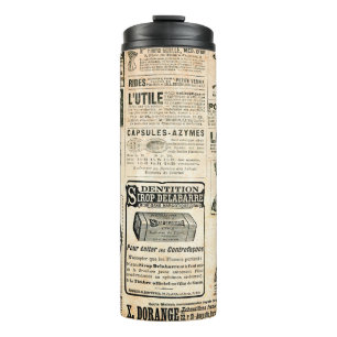Garrafa Térmica Página de jornal com anúncio - Vintage engrave