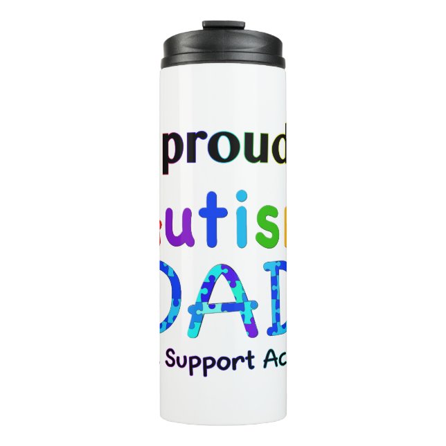 Garrafa Térmica Pai de Autismo Orgulhoso (Frente)
