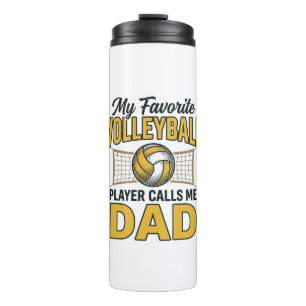 Garrafa Térmica Pai de Volei Meu Jogador Favorito Me Chama de Pai 