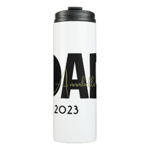 Garrafa Térmica Pai Minimalista Com Nome e Ano Personalizados