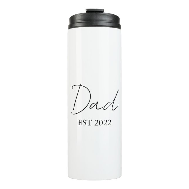Garrafa Térmica Pai personalizado EST. [Year] Tumbler térmico (Frente)