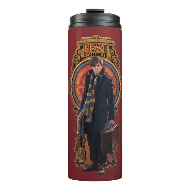 Garrafa Térmica Painel NEWT SCAMANDER™ Art Nouveau em pé (Frente)
