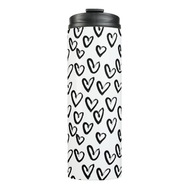 Garrafa Térmica Paint Stroke Heart Pattern (Frente)