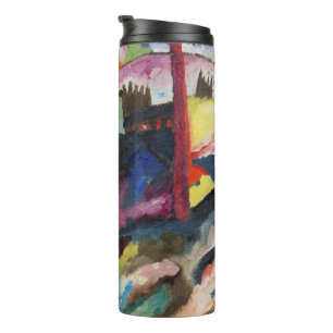 Garrafa Térmica Paisagem Wassily Kandinsky com Chaminé de Fábrica