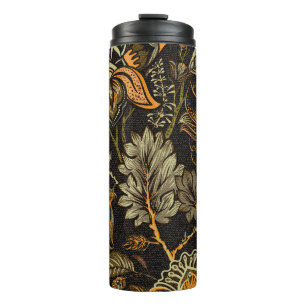 Garrafa Térmica Paisley floral indiano, padrão étnico uniforme.
