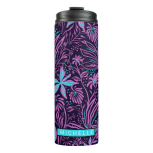 Garrafa Térmica Paisley Roxo Personalizado