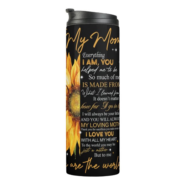 Garrafa Térmica Palavras de gratidão sentidas (Rotação à direita)