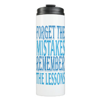 Garrafa Térmica Palavras de Inspiração "esqueça os erros" Tumbler