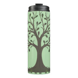 Garrafa Térmica 🌳 Pale Green Tree of Life Insulated Water Bottle