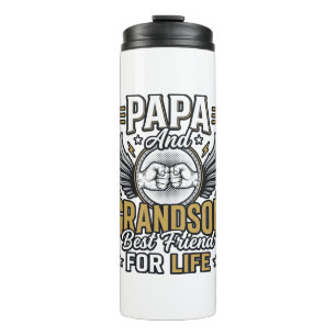 Garrafa Térmica Papa e neto melhor amigo para a vida toda design d