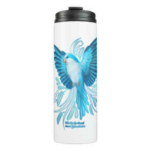 Garrafa Térmica Papagaio Quaker Azul