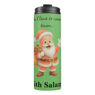 Garrafa Térmica Papai Noel está chegando à cidade.. Com Salami!