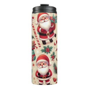 Garrafa Térmica Papai Noel Fofo & Tumblr de Férias de Rena – Ideia