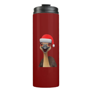Garrafa Térmica Papais noeis Aussie Helper - Engraçado Natal Emu