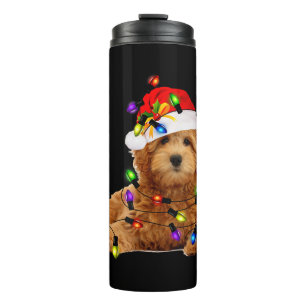 Garrafa Térmica Papais noeis de Natal de Goldendoodle
