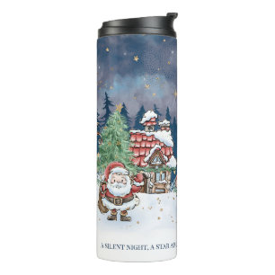 Garrafa Térmica Papais noeis de Natal Elf Rudolph Thermal Tumbler
