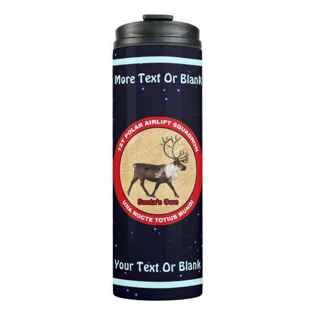 Garrafa Térmica Papais noeis Próprios - Esquadrão de Aeronave Pola (Frente)