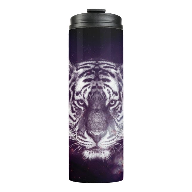 Garrafa Térmica Papel de parede de rosto do galáxio Tiger (Frente)
