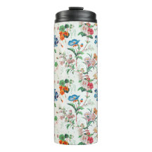 Papel de parede floral antigo França 1830