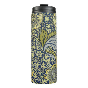 Garrafa Térmica Papel de Parede Floral William Morris Kennet Azul 