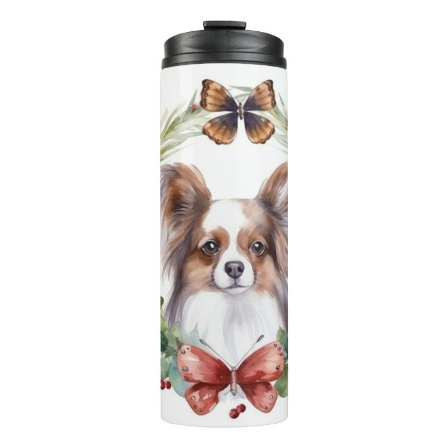 Garrafa Térmica Papillon Christmas Wreath Festivo Pup (Frente)