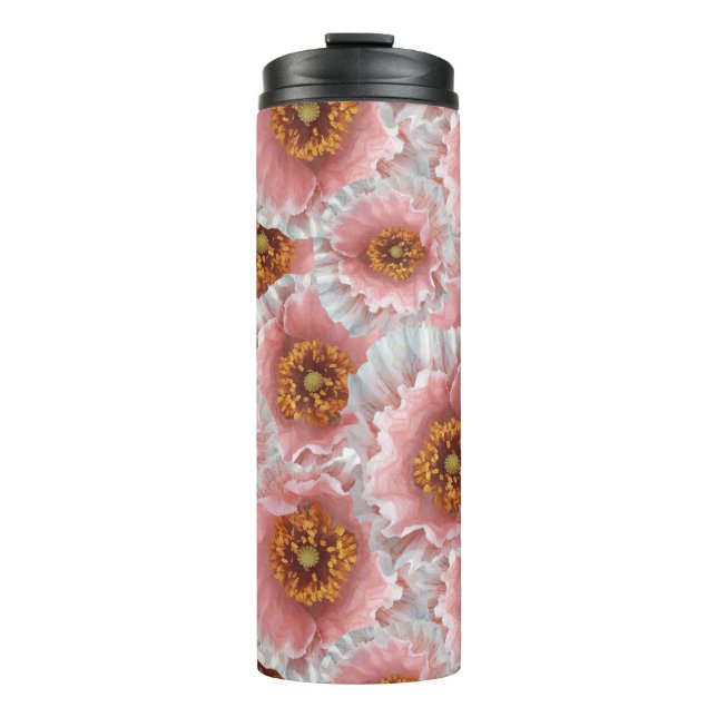 Garrafa Térmica papoila rosa (Frente)