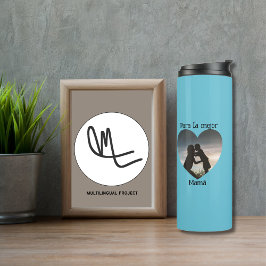 Garrafa Térmica Pará la Mejor Mamá Coração Bilíngue do Dia de as m