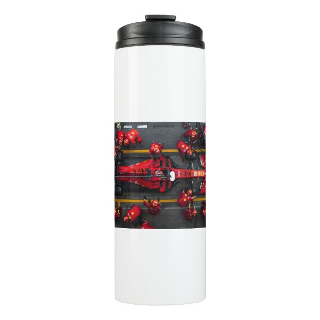 Garrafa Térmica Parada Vermelha de Equipe (Frente)