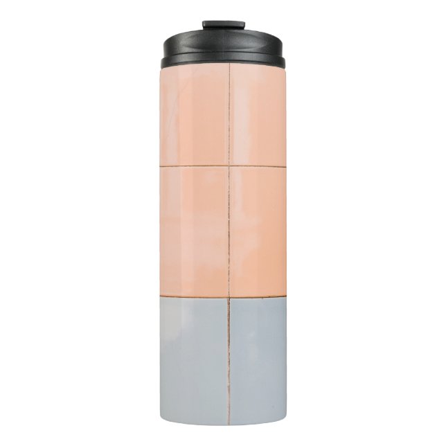 Garrafa Térmica Parede azul e laranja (Frente)