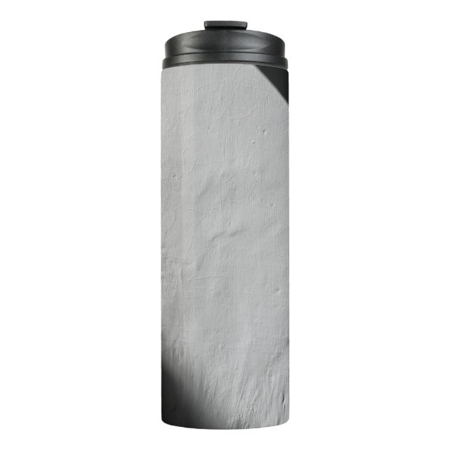 GARRAFA TÉRMICA  PAREDE PINTADA BRANCA COM TÊXTIL PRETO (Frente)