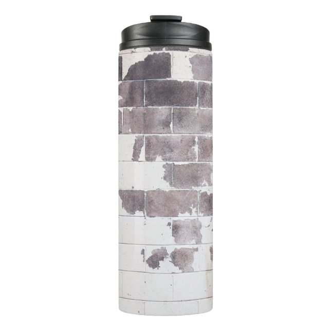 Garrafa Térmica Paredes de betão branco e castanho (Frente)