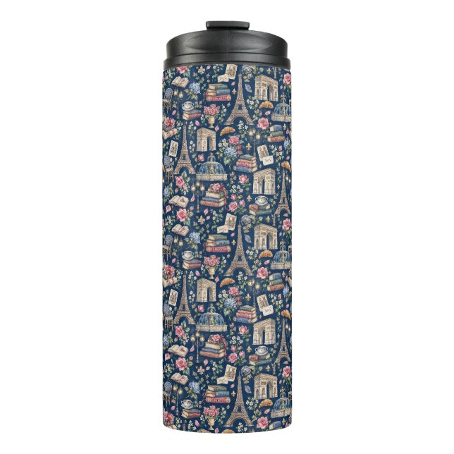 Garrafa Térmica Paris Dark Icons Chic Design (Frente)