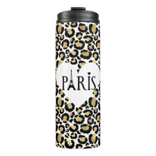 Garrafa Térmica Paris Dourado Leopardo