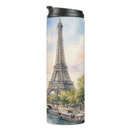 Garrafa Térmica Paris França Torre Eiffel rio Sena