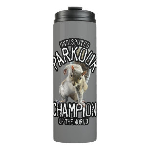 Garrafa Térmica Parkour Squirrel - engraçada freerunning